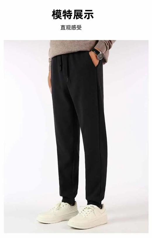 【磨毛内层+蓄热空气层+防风抗寒层】耐尔羊毛蚕丝防风休闲男裤（W4094） 商品图5