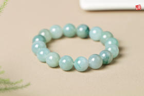 天然翡翠手串 珠径：12mm