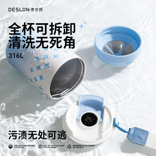🔥双十一仪式感，从这一杯开始【德世朗DSXB-500随行手冲咖啡杯】💥杯子颜值太高了🎁夏天喝冷饮 秋天品热摩卡咖啡🐈保温保冷一杯就可以搞定。 商品图5