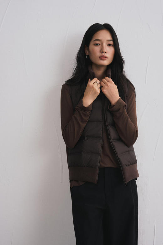 老米优品🎈3-5天《 新国标90白鸭绒 ☀ 摇粒绒拼接小轻绒保暖羽绒马甲》柔暖亲肤，防风暖护，炒好穿搭的羽绒服~WT251110A 商品图12