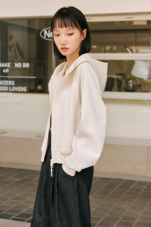 HAYES 米色休闲拉链连帽卫衣 20961 商品图3