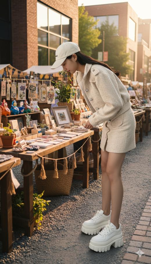 CN单排扣双口袋半裙 商品图5