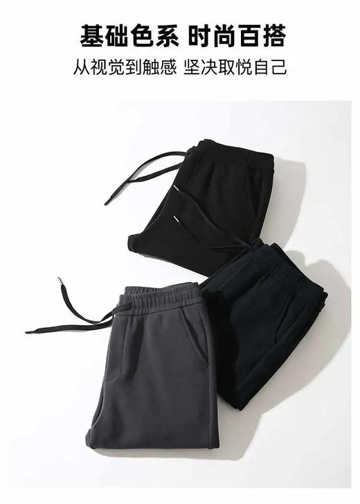 【磨毛内层+蓄热空气层+防风抗寒层】耐尔羊毛蚕丝防风休闲男裤（W4094） 商品图4