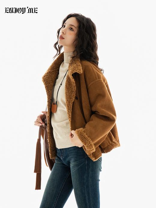 【门店同款】ENJOY冬季“游牧漫寻”焦糖奶茶皮草外套 167595157 商品图1