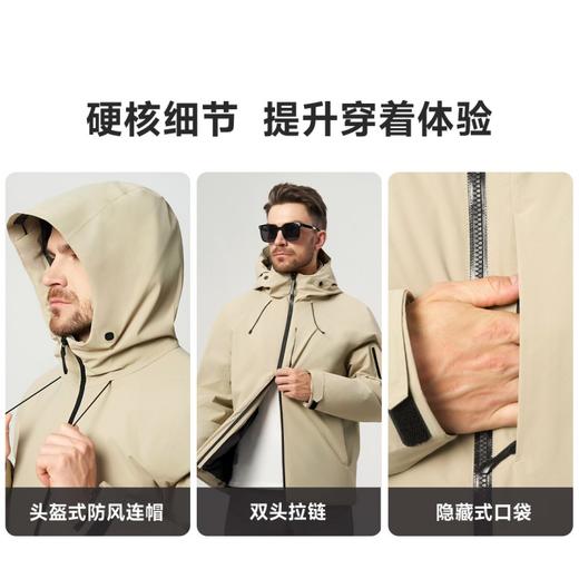 国标II级真冲【宇航级保暖抗寒 石墨烯升温 PI棉抗湿冷】比尔齐 全防水宇航PI棉抗寒冲锋衣 商品图6