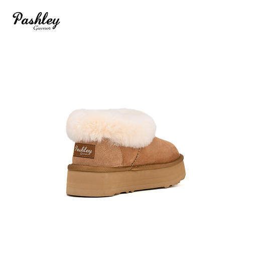 【梅花出品】帕奢利经典塔茨特羊皮毛一体毛圈款雪地靴厚底HZ0016P 商品图4