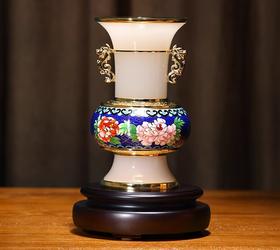 【彼达思】景泰蓝 富贵平安花瓶 掐丝珐琅商务送礼