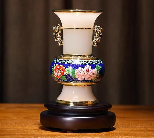 【彼达思】景泰蓝 富贵平安花瓶 掐丝珐琅商务送礼 商品图0