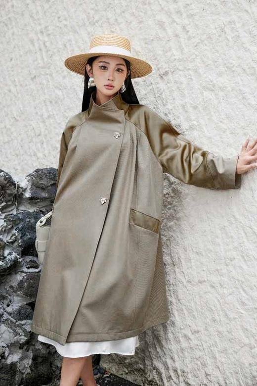 ESTELLICA 高级感个性拼接宽松廓形大衣外套 20770 商品图2