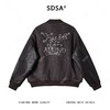 251229SDSA秋冬新款痞帅男装美式拼皮镶珠子字母设计棒球领羽绒服百搭 商品缩略图5