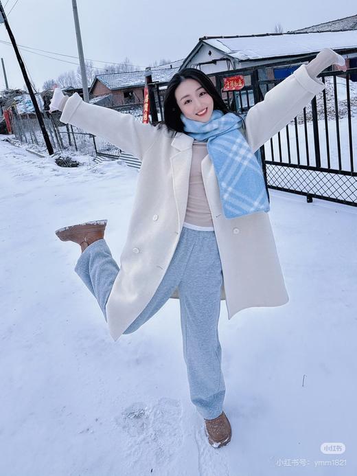 全智贤同款Burberr*羊毛格子围巾 商品图8