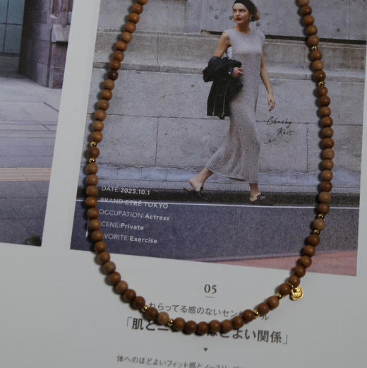 明星同款style 周迅私物款 4-5mm 老山檀檀香项链 纯银镀金配件 檀香纯天然 质感很好 见货见品质 商品图3