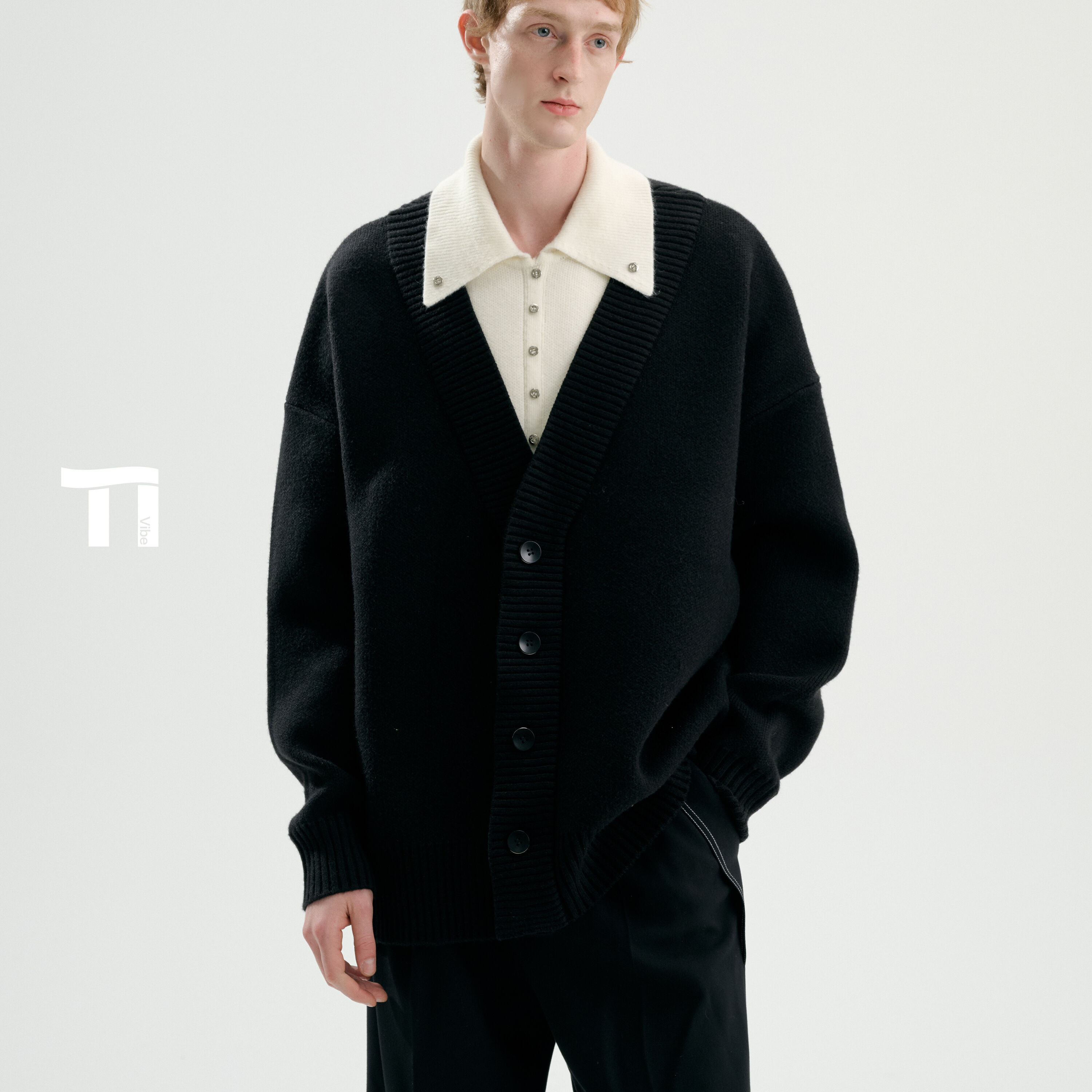 TIWILLTANG启世录“谧屿煦桁”假两件套头毛衫