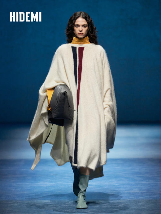 HIDEMI 弹力羊皮圆头中筒靴小众堆叠感平底时装靴袜靴 商品图6