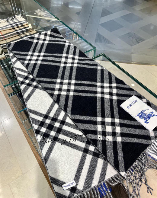 bbr格纹战马双面羊绒围巾披肩 商品图4