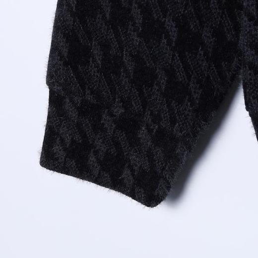 WY1322SDSA男士秋冬新款痞帅男装潮牌绒毛撞色格子抽绳连帽卫衣百搭时尚 商品图4