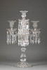 独角鹿西洋古董20世纪法国巴卡拉水晶工坊签名出品Médaillon圆雕纹款四枝头水晶烛台一对 商品缩略图2