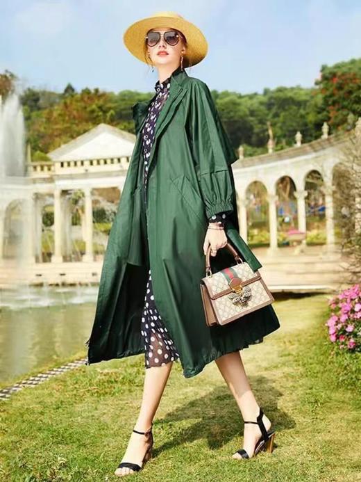 「断码清仓」春秋季宽松大摆型中长款风衣L码ZFYY007 商品图0