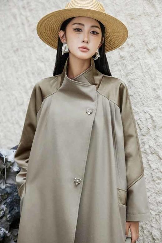 ESTELLICA 高级感个性拼接宽松廓形大衣外套 20770 商品图1