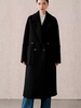 【轻奢双面尼】2523-01（100%高支绵羊毛）韩版气质简约立体口袋双面尼长款大衣-喜出 商品缩略图0