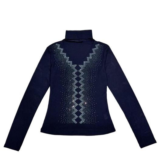 KQL 462H7281高领长袖打底衫优雅烫钻修身型叠穿上衣 商品图4