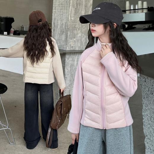 款拼接轻盈轻薄羽绒服秋冬90%白鸭绒校服神器 商品图0