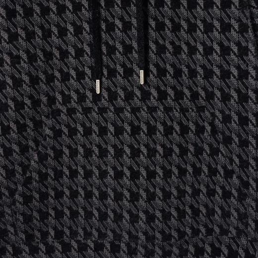 WY1322SDSA男士秋冬新款痞帅男装潮牌绒毛撞色格子抽绳连帽卫衣百搭时尚 商品图3