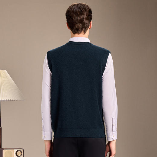 安东尼奥A&N 【百分百美利奴羊毛】轻奢商务保暖亲肤羊毛衫男简约百搭马甲 商品图3