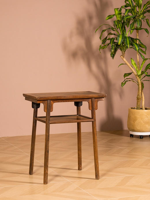 清早期	紫檀夹头榫刀牙板带屉平头案 商品图0