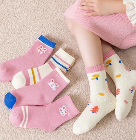 老米优品🎈2组共10双 ￥29.9！加购后一起拍下《儿童加厚毛圈袜》精心设计的袜口弹性恰到好处!儿童袜子卡通中筒棉袜男童女童袜1-12岁中大童 商品图5