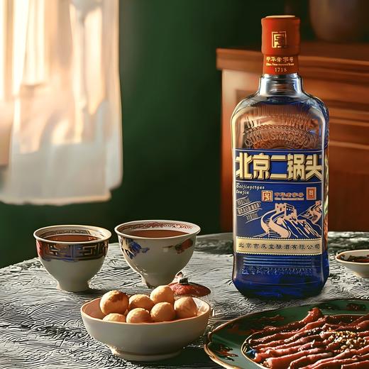 三义隆北京二锅头纯粮白酒42度清香型经典蓝方6瓶 商品图3