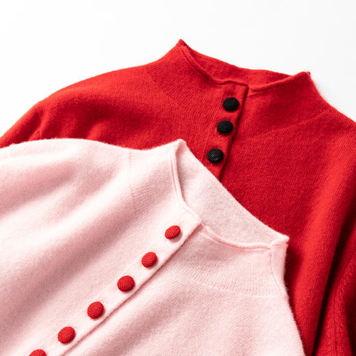 S·Y·C【多色公主】纯山羊绒设计感拼色保暖衣CYR240279 商品图4