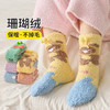 宝宝袜子秋冬新款加厚保暖柔软透气珊瑚绒中筒袜居家不掉毛女童袜 商品缩略图0