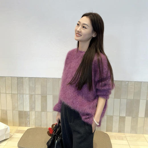 火桐hooton 繁花系列 圆领山羊绒拉绒套头衫 商品图1