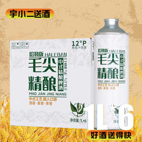 【中式茶啤】哈勒版毛尖中式精酿啤酒 原麦汁浓度12°P酒精度4.7%vol 1L*6