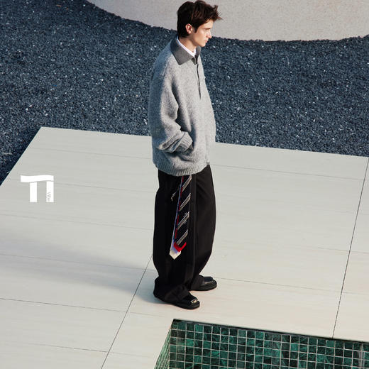 TIWILLTANG启世录“弥漫智域”假两件翻领毛衫 商品图4