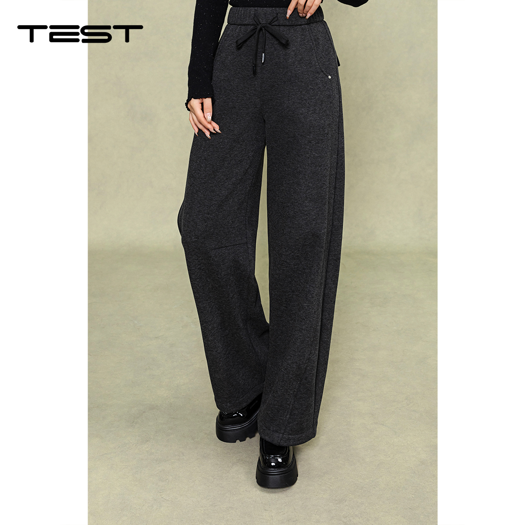 冬上新高腰宽松垂感百搭休闲阔腿裤3254057