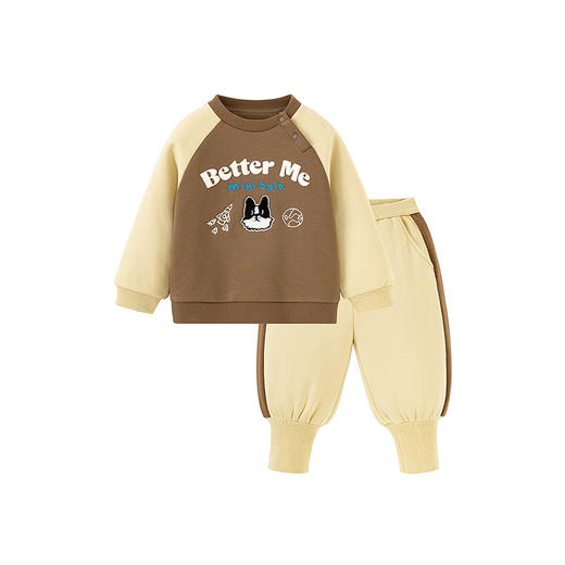 迷你巴拉男童长袖套装宝宝保暖抑菌长裤长袖卫衣2025冬新品 商品图4