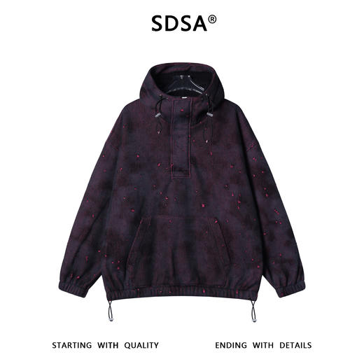 38553SDSA秋冬新款痞帅男装韩版拉链立领双色针织连帽卫衣下摆松紧百搭 商品图1