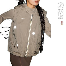 ✨ U领反光波点棉服马甲