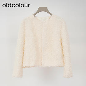 oldcolour欧珂商场同款时尚纯色圆领长袖短款外套女Q130402A1