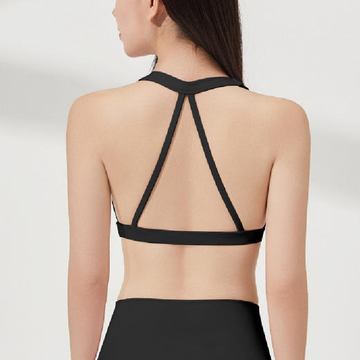 跃牌【颜值有理】系列 挂脖吊带瑜伽背心女短款露脐带胸垫美背运动内衣瑜伽服文胸女YB1241 商品图1