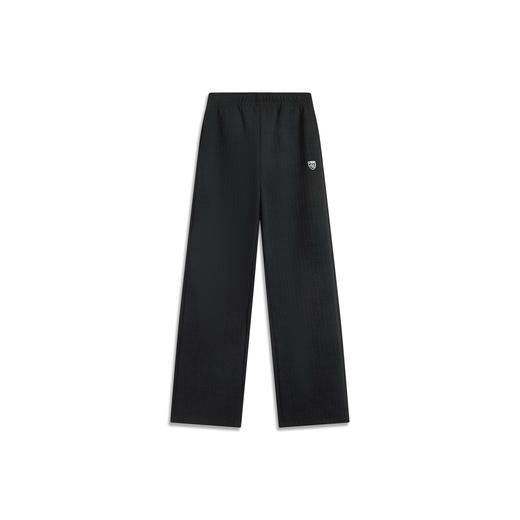 李宁卫裤女士运动生活系列长裤秋季休闲直筒针织运动裤AKLV064 商品图0