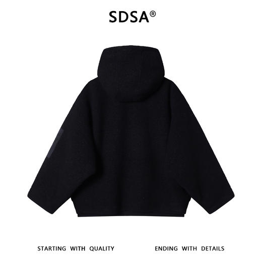 23768SDSA男士秋冬新款痞帅男装简约拼接拉链立领连帽鹅绒服假两件宽松 商品图4