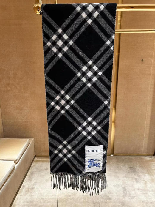 bbr格纹战马双面羊绒围巾披肩 商品图10