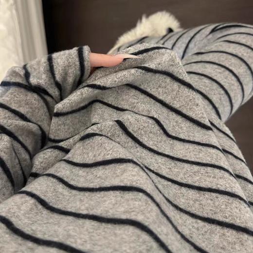 【居家必备❗️绵软舒适】2025年新款睡衣女秋冬简约休闲宽松条纹长袖长裤家居服套装。ja 商品图3