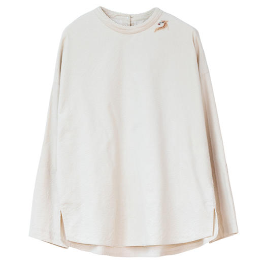 牧衣游原创 手工刺绣灯芯绒套头衫女细腻柔软百搭文艺上衣 拾清梦 商品图4