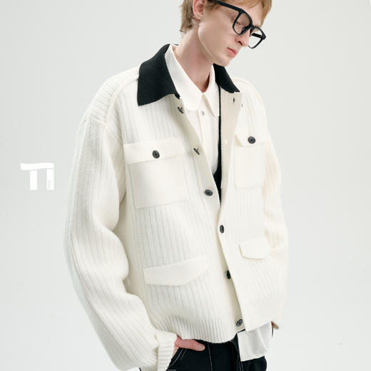 TIWILLTANG启世录“薄暮神谕”巴恩风翻领毛衫 商品图2