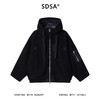 23768SDSA男士秋冬新款痞帅男装简约拼接拉链立领连帽鹅绒服假两件宽松 商品缩略图0