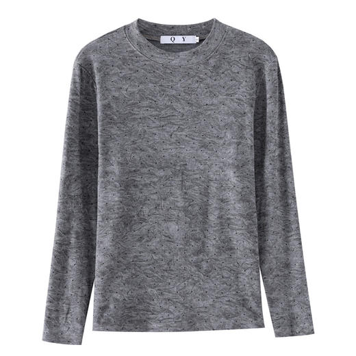 KQL 356H2217满钻时尚气质抓绒修身保暖妈妈装上衣 商品图4